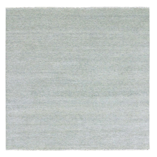 Modern and Contemporary Wool Hand Knotted Rug Grey No Border 8.1X8.2 -O079539