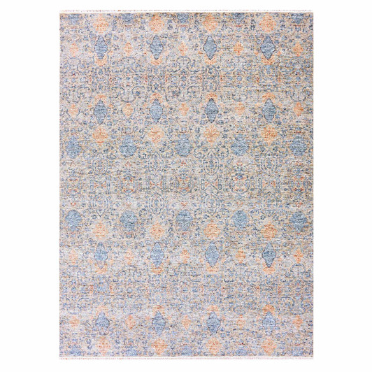 Modern and Contemporary Wool Hand Knotted Rug Grey No Border 9.0X12.4 -O075306