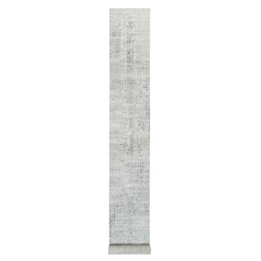 Modern and Contemporary Wool Hand Knotted Rug Ivory No Border 2.6X20.0 -O064138