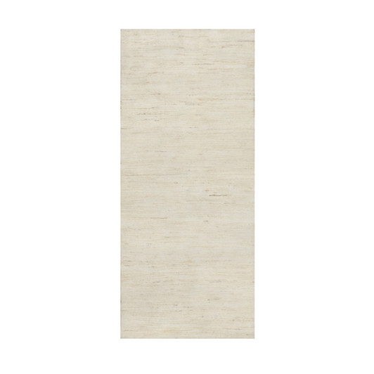 Modern and Contemporary Wool Hand Knotted Rug Ivory No Border 2.6X5.10 -O090772