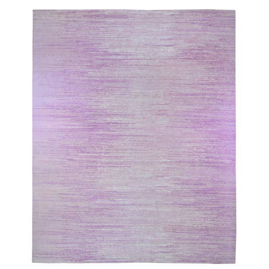 Modern and Contemporary Wool Hand Knotted Rug Pink Not Border 12.1X15.2 -O066466