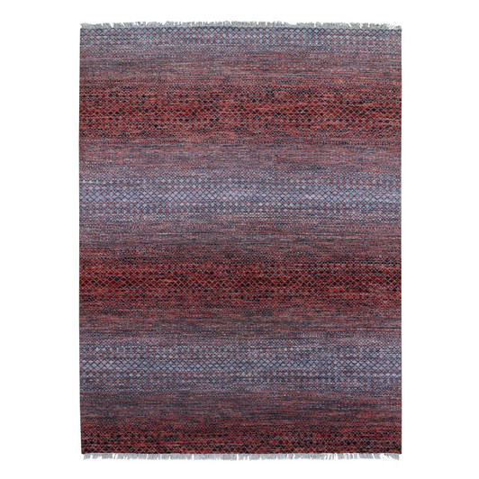 Modern and Contemporary Wool Hand Knotted Rug Red No Border 9.1X12.1 -O079238