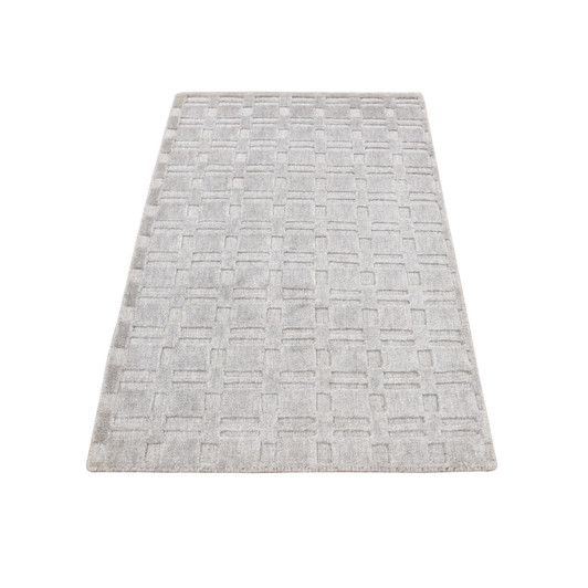 Modern and Contemporary Wool Hand Loomed Rug Grey No Border 2.0X3.0 -O087823