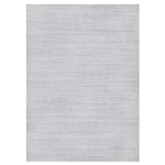 Modern and Contemporary Wool Hand Loomed Rug Grey None 12.1X17.9 -O090800