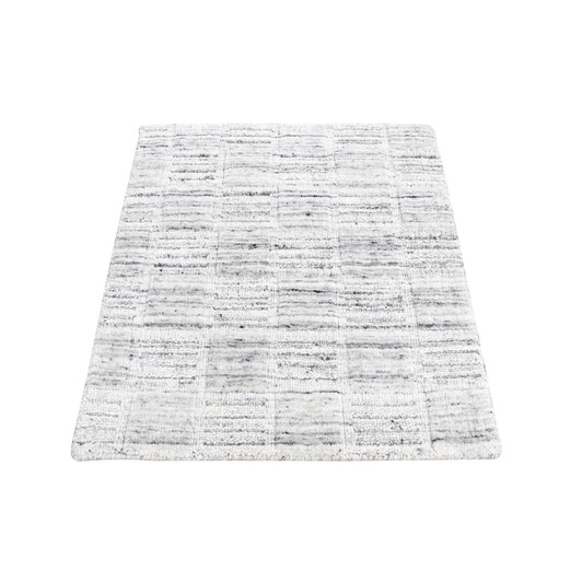 Modern and Contemporary Wool Hand Loomed Rug Ivory No Border 1.10X2.0 -O087482