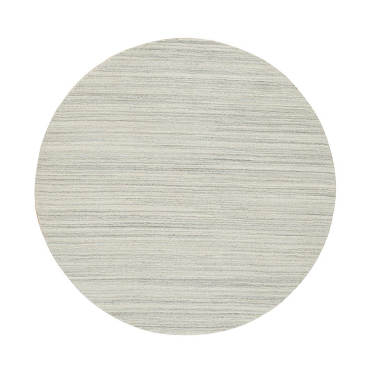 Modern and Contemporary Wool Hand Loomed Rug Ivory No Border 6.1X6.1 -O065014