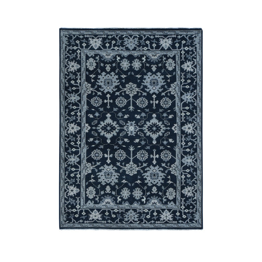 Oushak And Peshawar Wool Hand Knotted Rug Green Green 6.1X9.0 -O087982