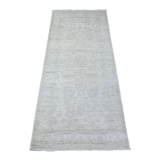 Oushak And Peshawar Wool Hand Knotted Rug Grey Blue 2.6X5.10 -O088363
