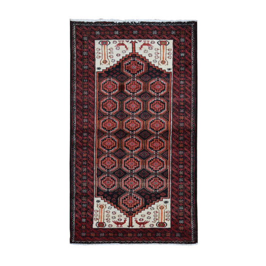 Persian Wool Hand Knotted Rug Red Red 3.10X7.1 -O087572