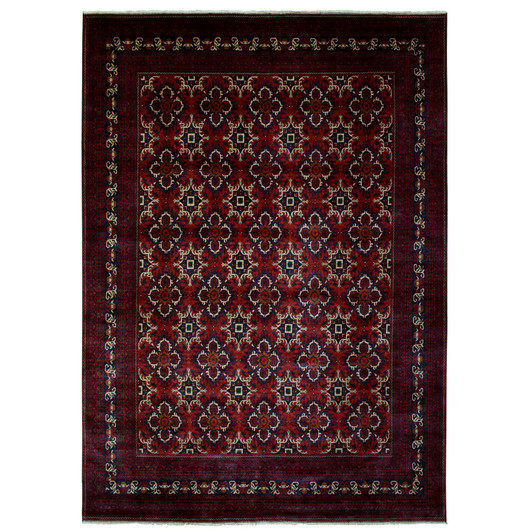 Tribal & Geometric Wool Hand Knotted Rug Red Red 10.0X13.8 -O072662