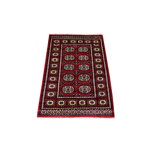 Tribal & Geometric Wool Hand Knotted Rug Red Red 2.6X4.2 -O069443
