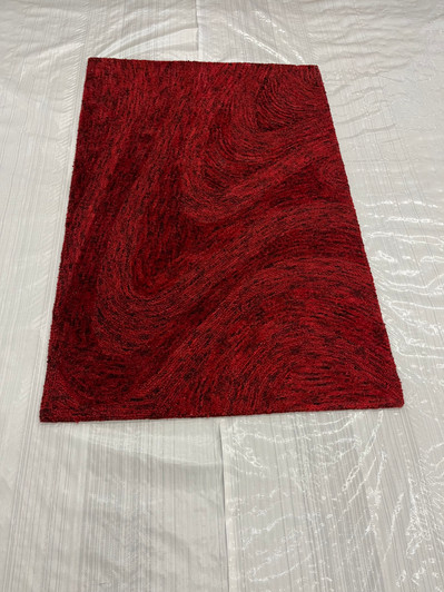 Modern Clearance Area Rug Red 3X5  -EB-29