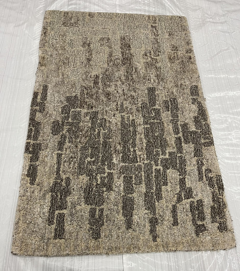 Modern Clearance Area Rug Grey 3.5X5.5  -EB-59