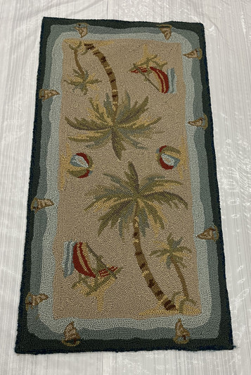 Modern Clearance Area Rug Blue 2X4 -EB-75