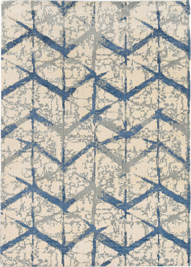 CONTEMPORARY HAND WOVEN RUG WOOL  -  WRU508MARINE