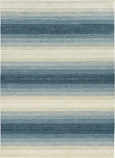 CONTEMPORARY HAND WOVEN RUG WOOL  -  WRU406DENIM