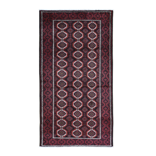 Persian Wool Hand Knotted Rug Black 4.4x8.0 -O059759