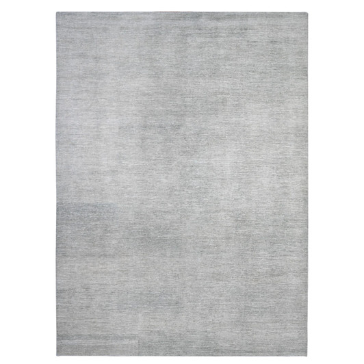Modern and Contemporary Wool Hand Knotted Rug Grey 8.8x11.9 -O089655
