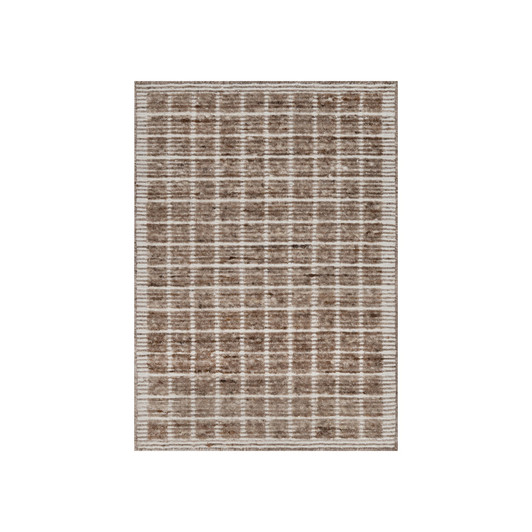 Modern and Contemporary Wool Hand Loomed Rug Brown 2.2x3.1 -O091071