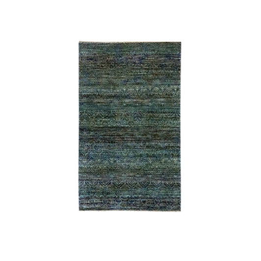 Modern and Contemporary Wool Hand Knotted Rug Blue 3.0x5.0 -O076154