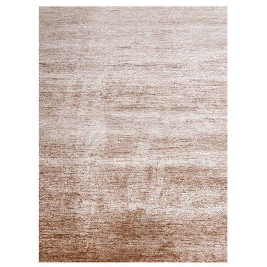 Modern and Contemporary Sari Silk Hand Knotted Rug Brown 8.11x12.0 -O076073