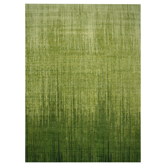 Modern and Contemporary Wool Hand Knotted Rug Green 12.2x15.0 -O075541