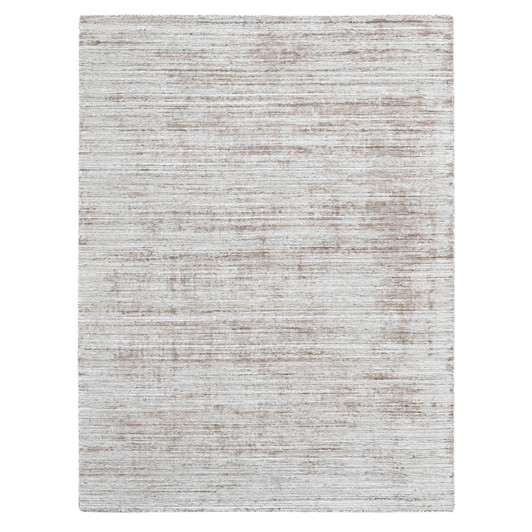 Modern and Contemporary Wool & Silk Hand Loomed Rug Brown 8.0x10.0 -O010269