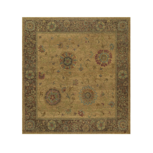 Modern and Contemporary Wool Hand Knotted Rug Brown 5.5x5.10 -O091361