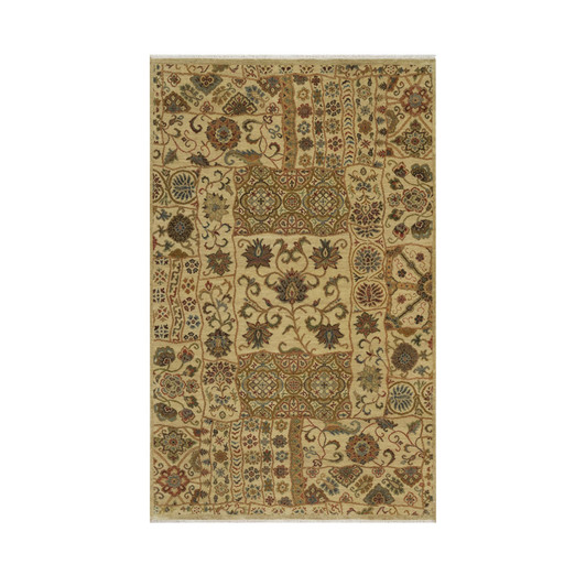 Modern and Contemporary Wool Hand Knotted Rug Brown 5.0x8.2 -O091362
