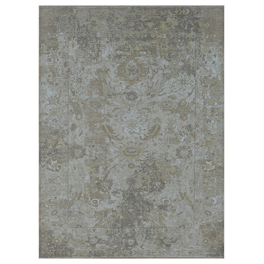 Oushak And Peshawar Wool Hand Knotted Rug Grey 9.2x12.5 -O076169