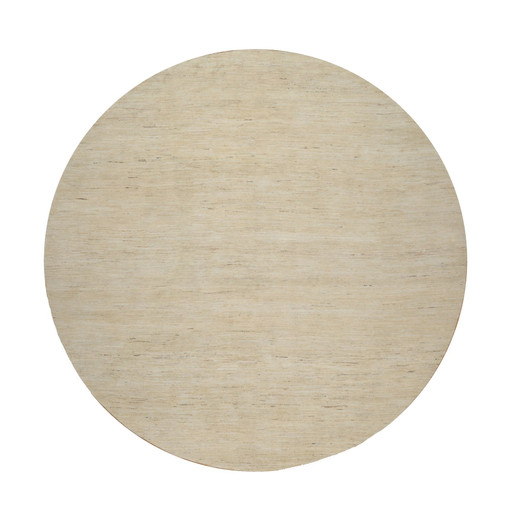 Modern and Contemporary Wool Hand Knotted Rug Ivory 9.10x9.10 -O091307