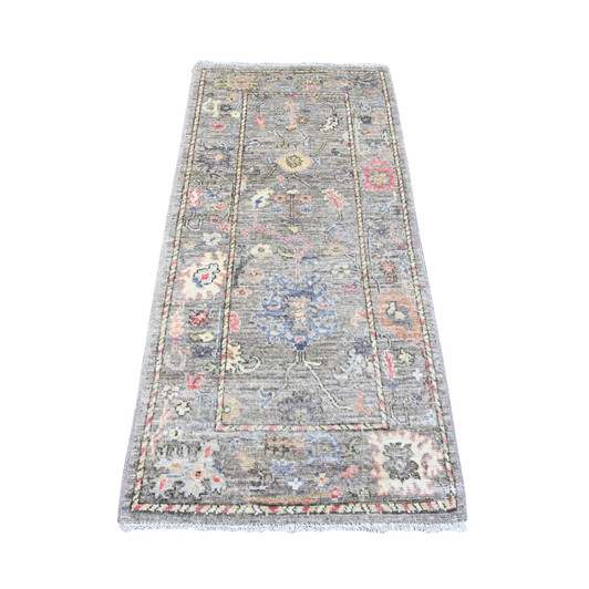 Oushak And Peshawar Wool Hand Knotted Rug Brown 2.9x5.10 -O089889