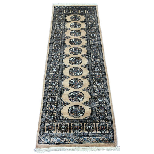 Tribal & Geometric Wool Hand Knotted Rug Ivory 2.0x6.0 -O020611