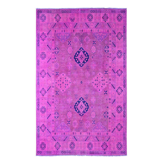 Kazak Wool Hand Knotted Rug Pink 7.11x9.7 -O020401
