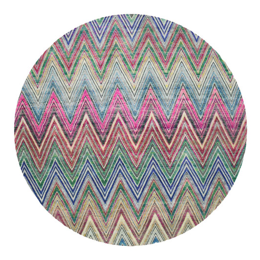 Modern and Contemporary Wool & Silk Hand Knotted Rug Pink 11.8x11.9 -O075567