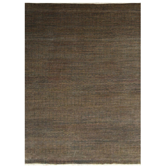 Modern and Contemporary Wool & Silk Hand Knotted Rug Brown 10.0x14.0 -O076334