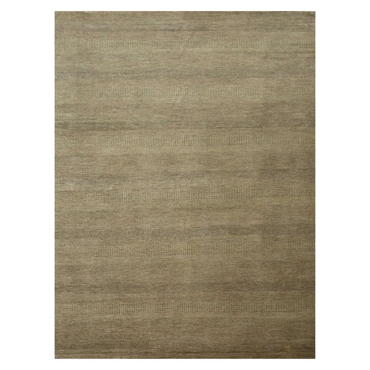 Modern and Contemporary Wool & Silk Hand Knotted Rug Brown 8.10x11.11 -O076342