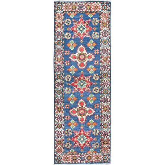 Kazak Wool Hand Knotted Rug Blue 1.11x5.9 -O0499