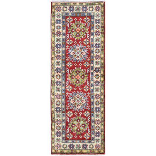 Kazak Wool Hand Knotted Rug Red 2.0x5.10 -O0511
