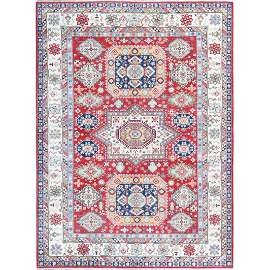 Kazak Wool Hand Knotted Rug Red 9.1x11.9 -O0526