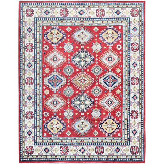 Kazak Wool Hand Knotted Rug Red 7.10x9.11 -O0530