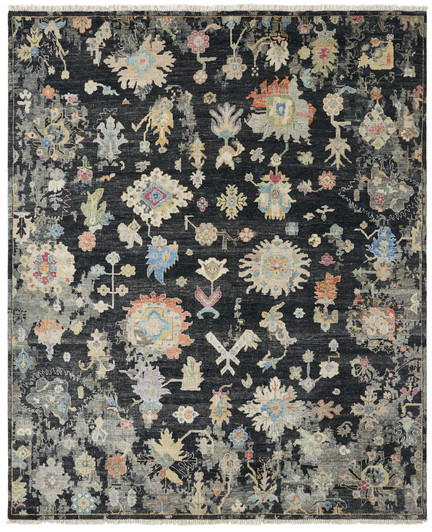 Transitional Hand Knotted Rug Wool & Silk - KAK4260