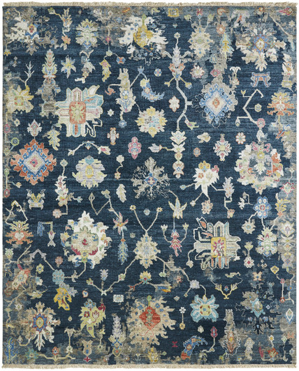 Transitional Hand Knotted Rug Wool & Silk - KAK4290