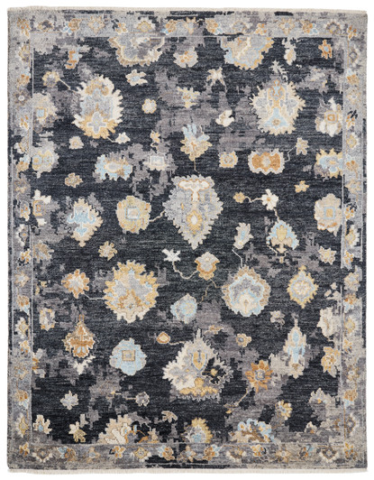 Transitional Hand Knotted Rug Wool & Silk - KAM10070