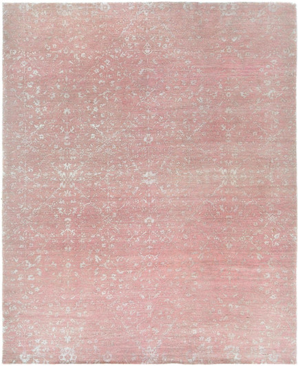 Wool And Silk Indigo Collection, Fabric Handknotted Rug 8'00" X 10'04" -Art35032