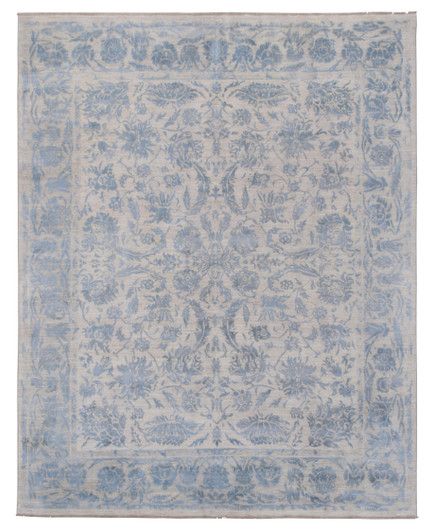 Oushak Collection With Silk Handknotted Rug 7'10" X 9'08" -Art51054