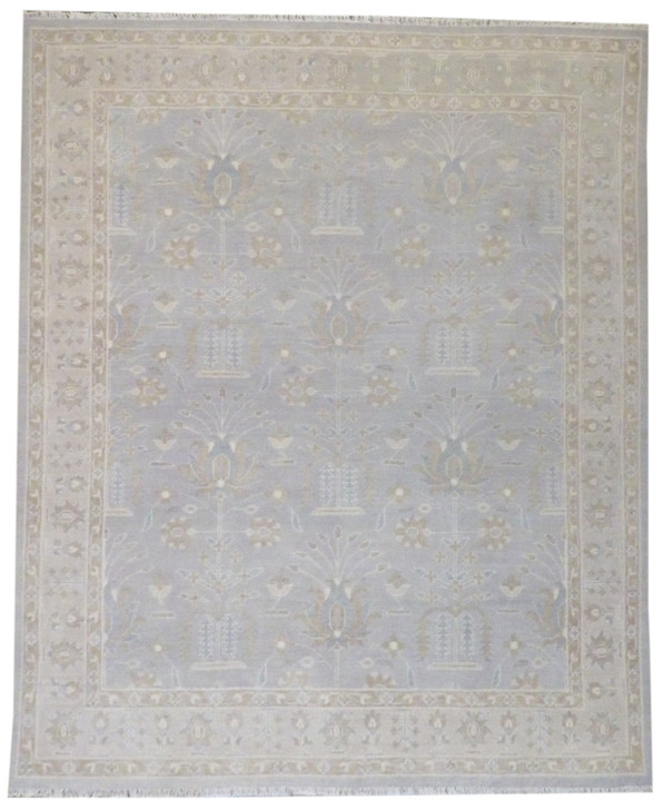 Oushak Chobie Natural-dye 8'0"x10'0" Hand-knotted Rug -w11356