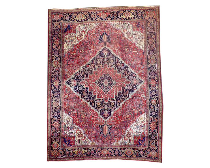 Persian Antique Sherapi Hand-knotted Rug 11'8" x 15'3" - W829