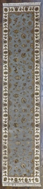 Fine Persian Kashan Carved 2'6"x12'0" Hand-knotted Rug -w691