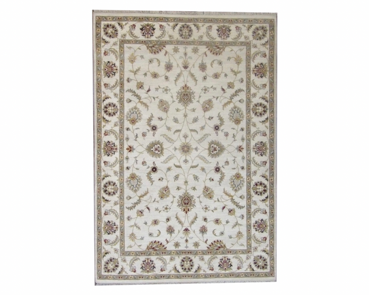 Agra Chobie Antique Wash 5'7" x 7'8" Hand knotted Wool Rug - W739